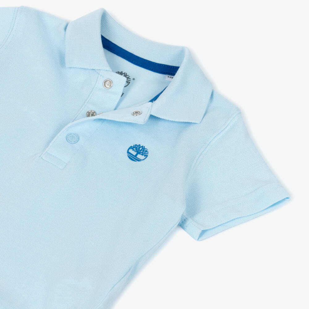 Timberland-Young Gentleman's Sky Piqué Polo | Childrensalon Outlet