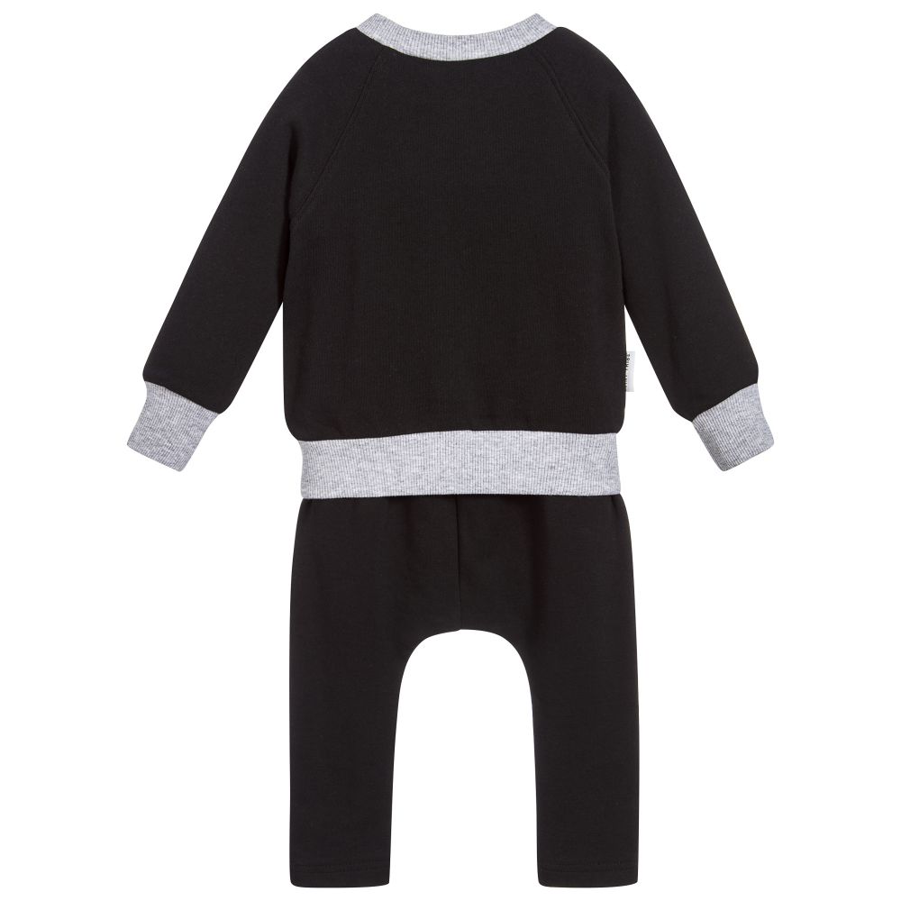 Tiny Tribe-Black Cotton Baby Outfit | Childrensalon Outlet