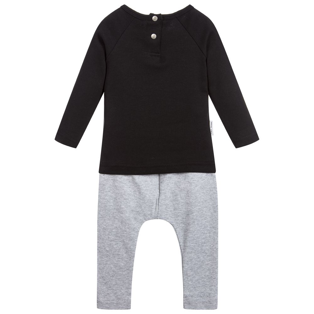 Tiny Tribe-Black Cotton Baby Outfit | Childrensalon Outlet