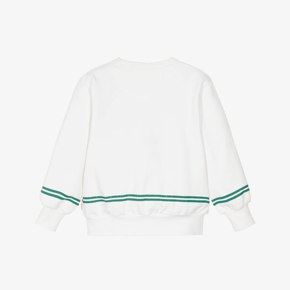 Tinycottons-Girls Off-White Cotton Rose Print Sweatshirt | Childrensalon Outlet