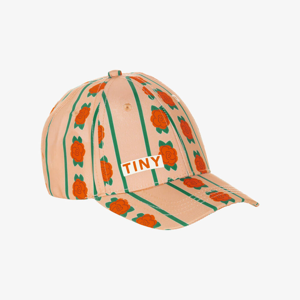 Tinycottons-Girls Pink Rose Print Cap | Childrensalon Outlet