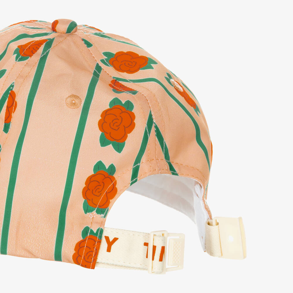 Tinycottons-Girls Pink Rose Print Cap | Childrensalon Outlet