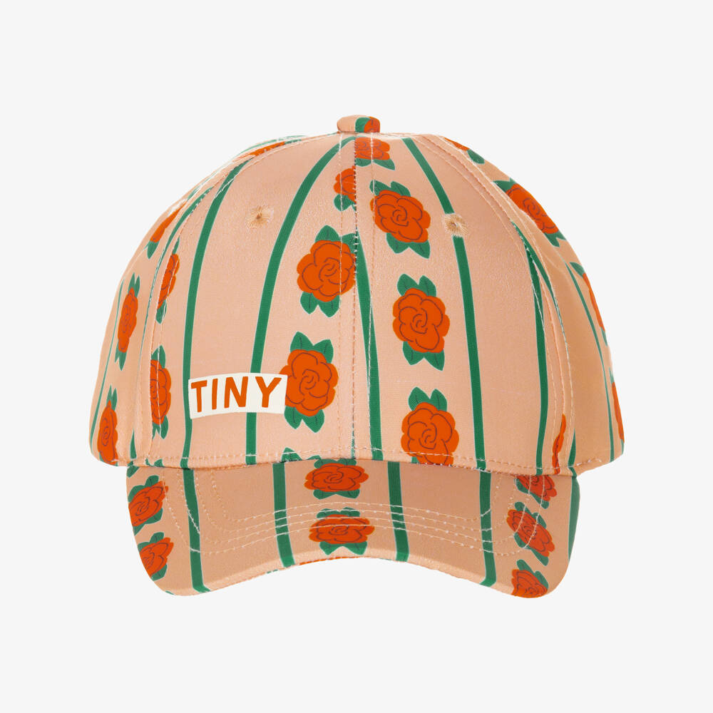 Tinycottons-Girls Pink Rose Print Cap | Childrensalon Outlet