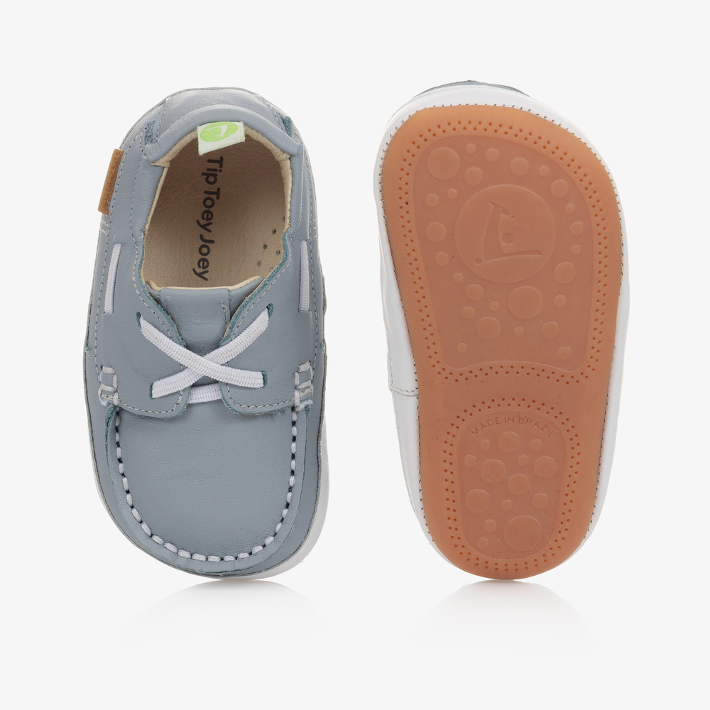 Tip Toey Joey-Baby Boys Blue Boat Shoes | Childrensalon Outlet