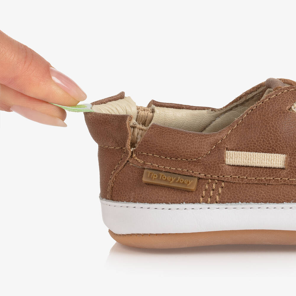 Tip Toey Joey-Baby Boys Brown Boat Shoes | Childrensalon Outlet
