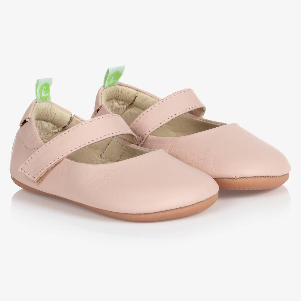 Tip Toey Joey - Baby Girls Pink Leather Shoes | Childrensalon
