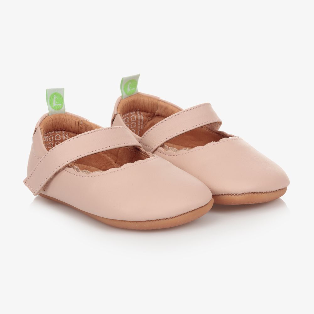 Tip Toey Joey - Baby Girls Pink Leather Shoes | Childrensalon