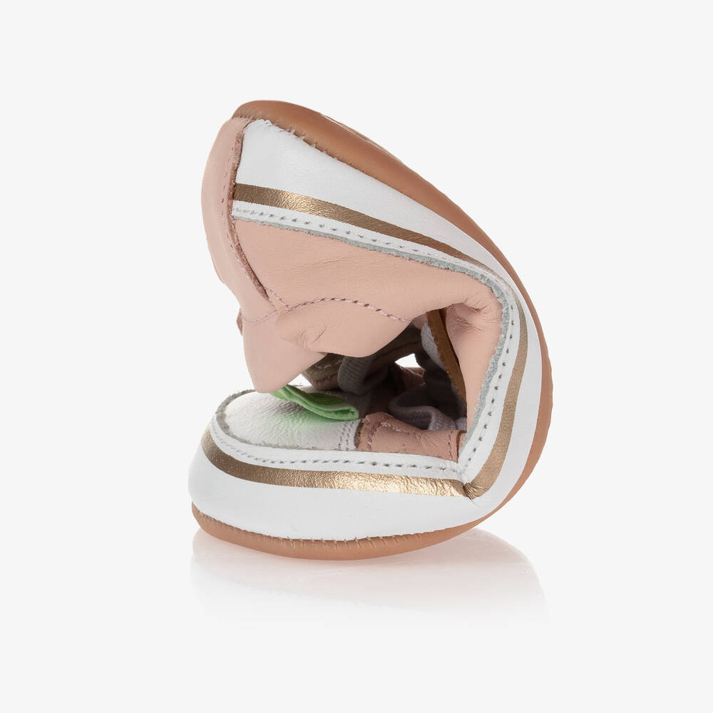 Tip Toey Joey-Розовые кожаные кроссовки для малышек | Childrensalon Outlet