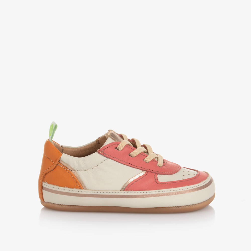 Tip Toey Joey-Baby Girls Pink Leather Trainers | Childrensalon Outlet