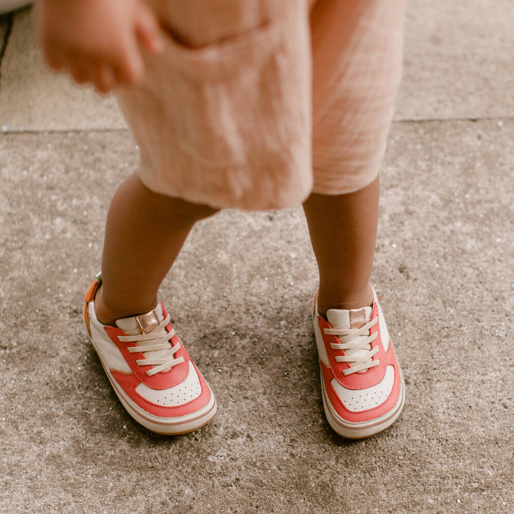 Tip Toey Joey-Baby Girls Pink Leather Trainers | Childrensalon Outlet
