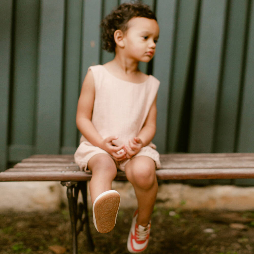 Tip Toey Joey-Baby Girls Pink Leather Trainers | Childrensalon Outlet