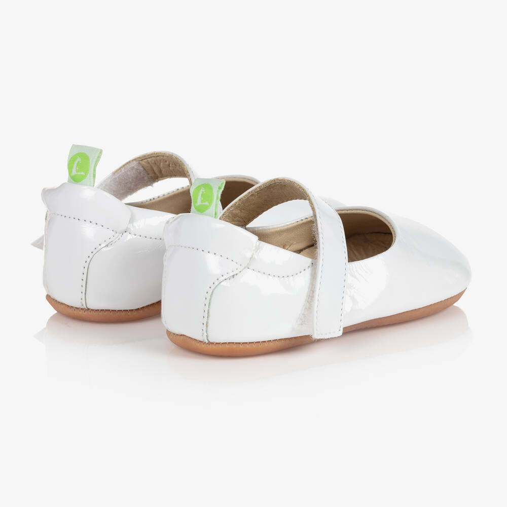 Tip Toey Joey Baby Girls White Patent Pumps Childrensalon Outlet