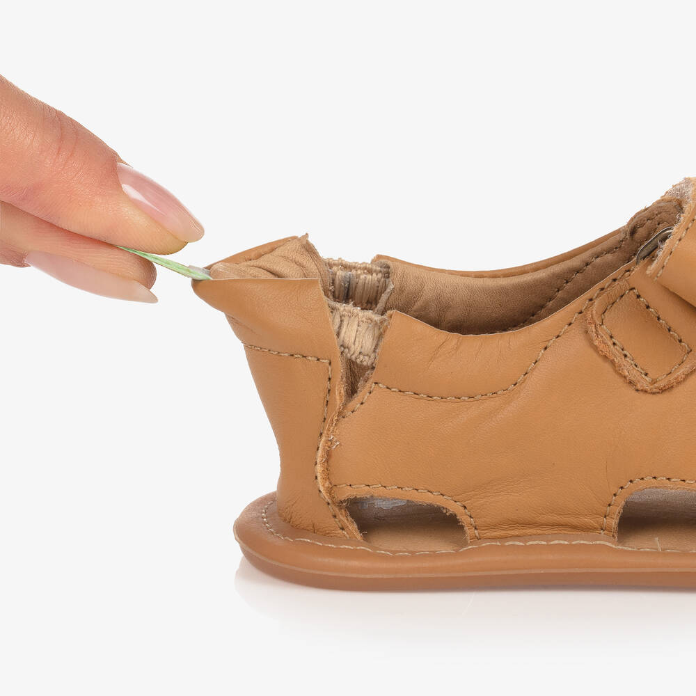Tip Toey Joey-صندل جلد لون بيج للأطفال | Childrensalon Outlet