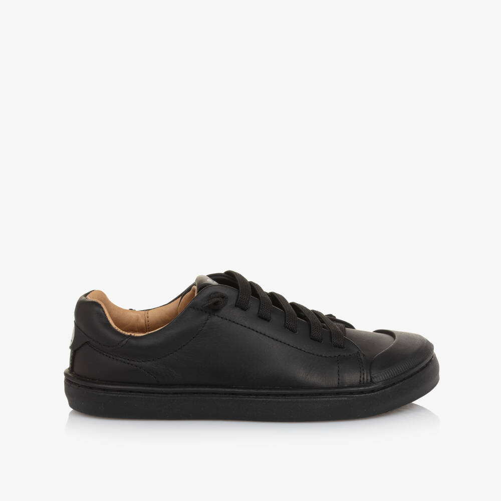 Tip Toey Joey-Black Lace Up Trainers | Childrensalon Outlet