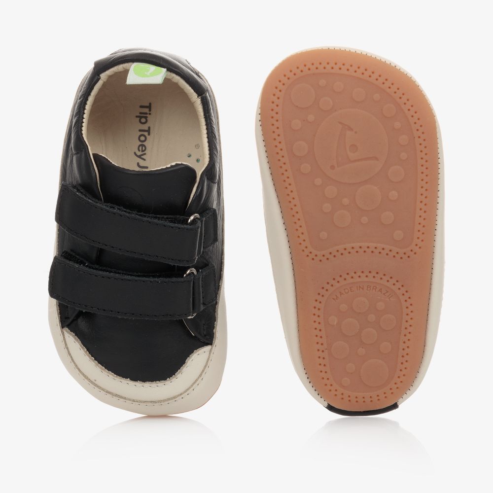 Tip Toey Joey-ترينرز جلد لون أسود وأبيض للأطفال | Childrensalon Outlet