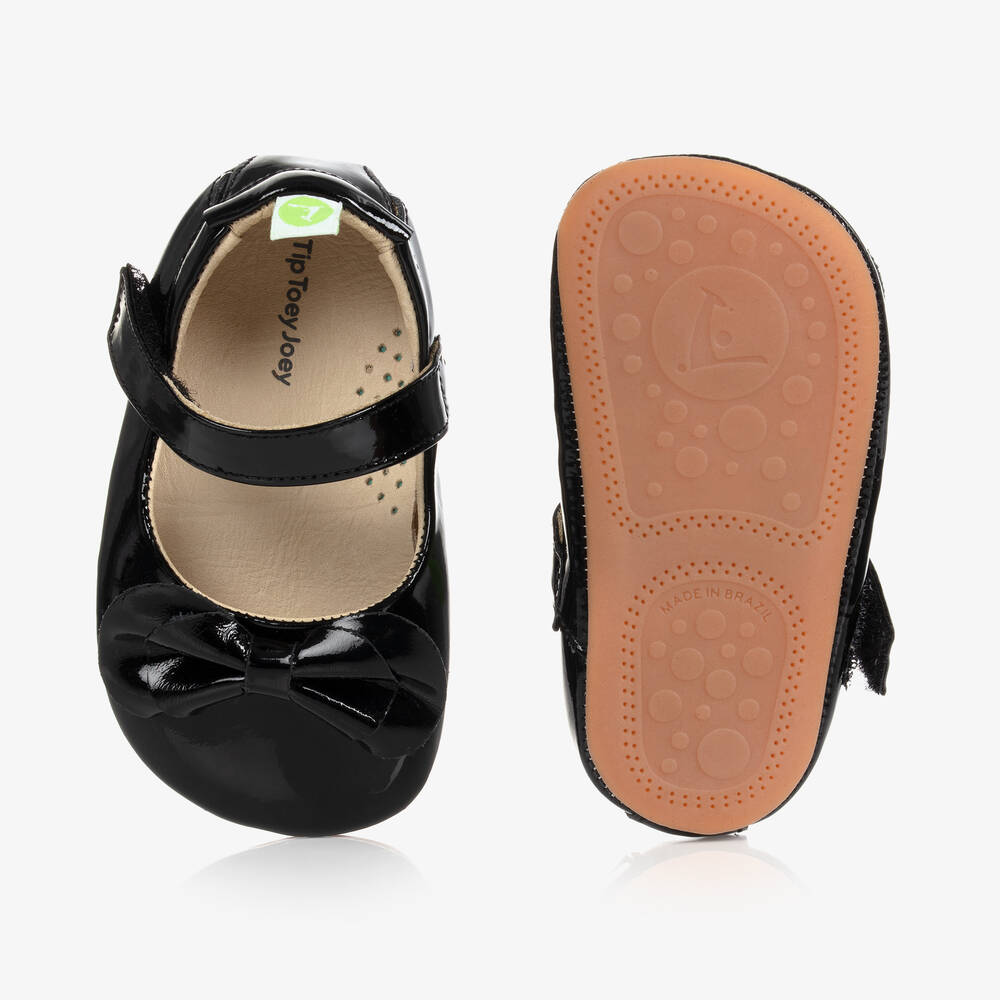 Tip Toey Joey-Black Patent Leather Baby Shoes | Childrensalon Outlet