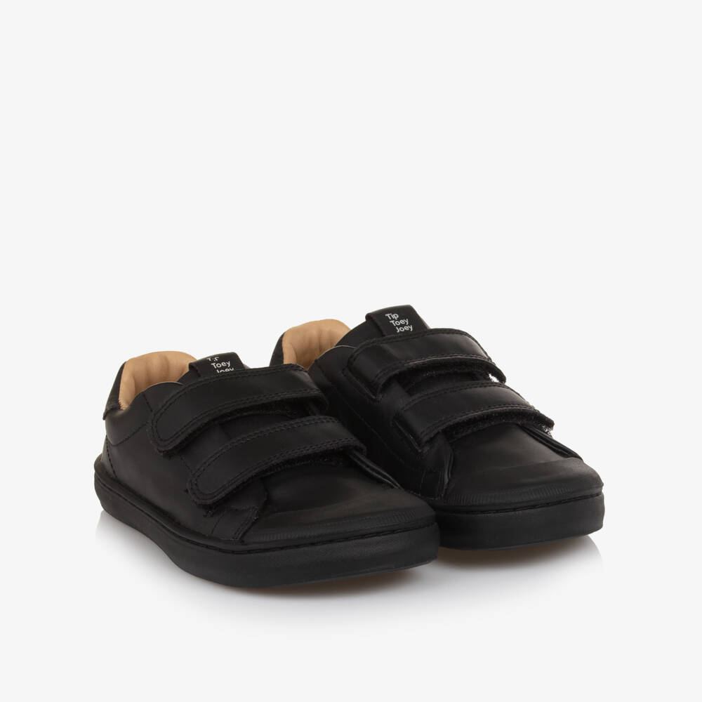 Tip Toey Joey-Black Velcro Trainers | Childrensalon Outlet
