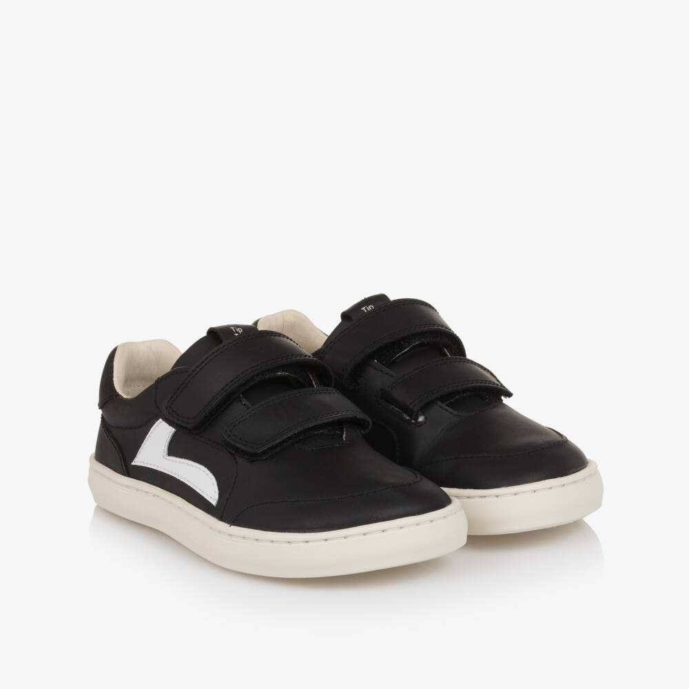 Tip Toey Joey-Black & White Velcro Trainers | Childrensalon Outlet
