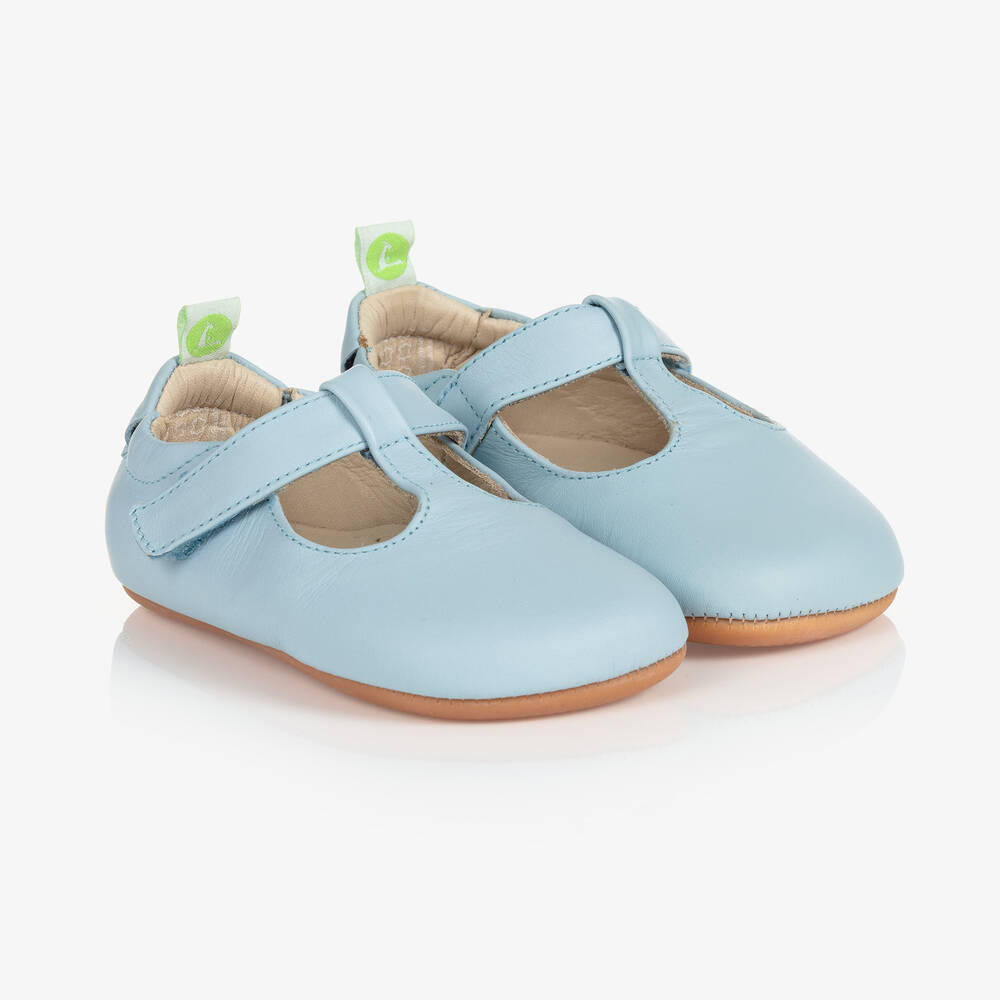 Tip Toey Joey - حذاء جلد لون أزرق للأطفال | Childrensalon