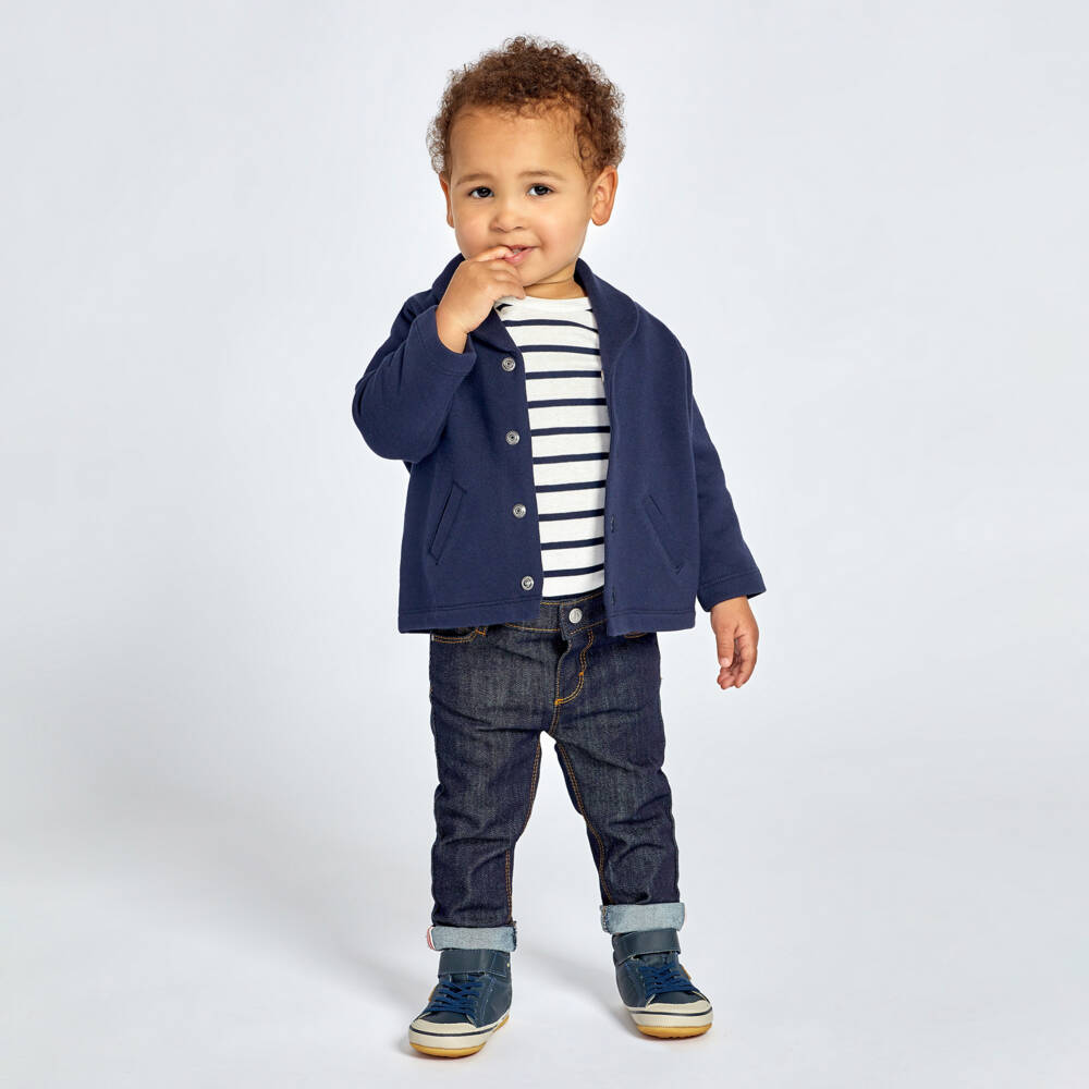 Tip Toey Joey-ترينرز جلد لون كحلي لمرحلة بدء المشي للمواليد | Childrensalon Outlet