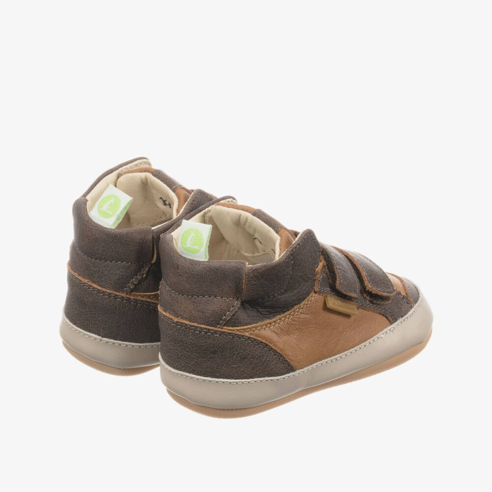 Tip Toey Joey-ترينرز جلد لون بنّي لمرحلة بدأ المشي | Childrensalon Outlet