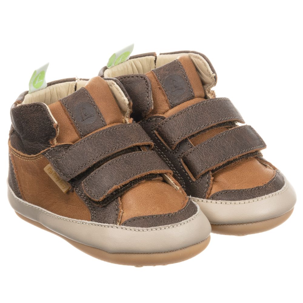 Tip Toey Joey - Brown First-Walker Trainers | Childrensalon