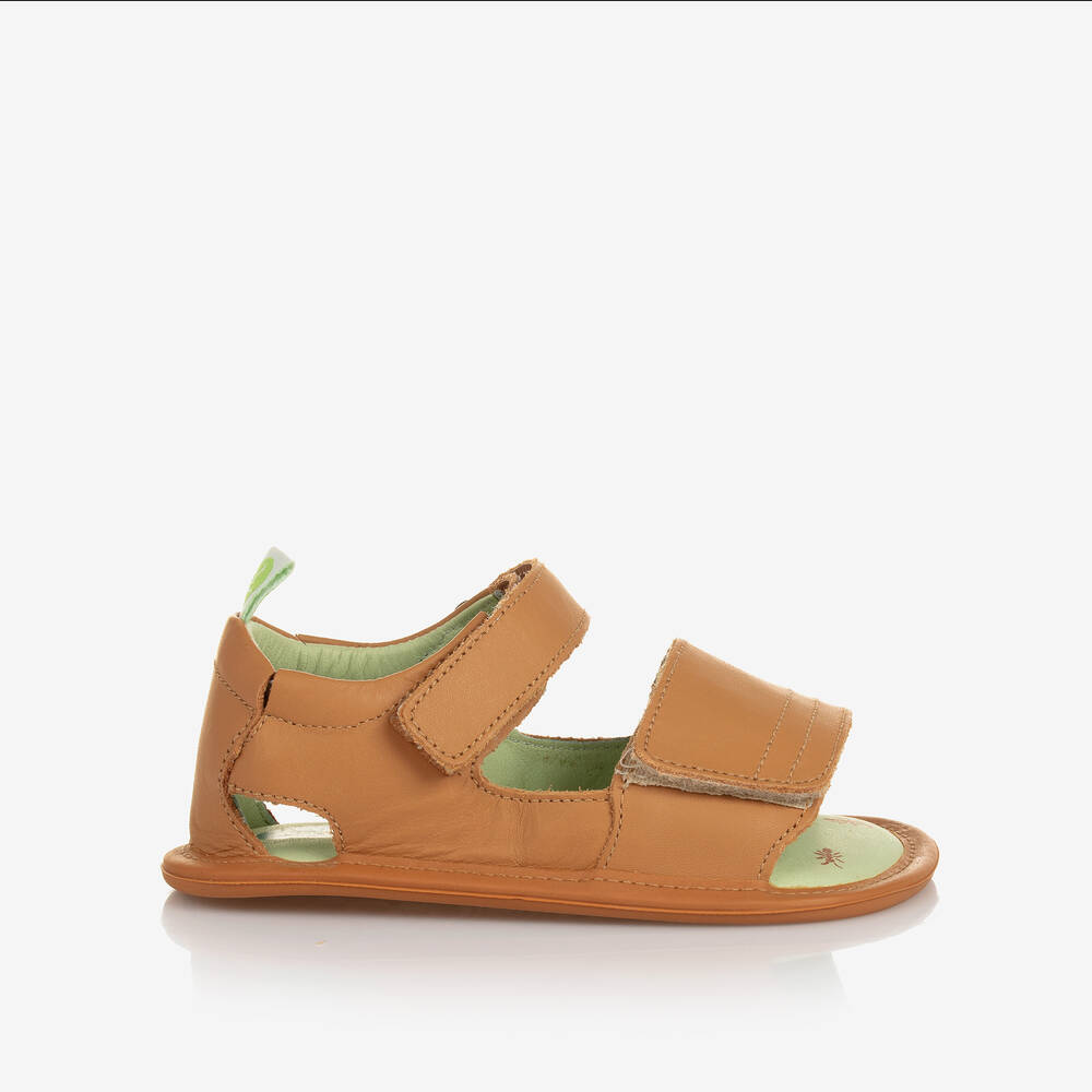 Tip Toey Joey-صندل جلد لون بنّي للأطفال | Childrensalon Outlet
