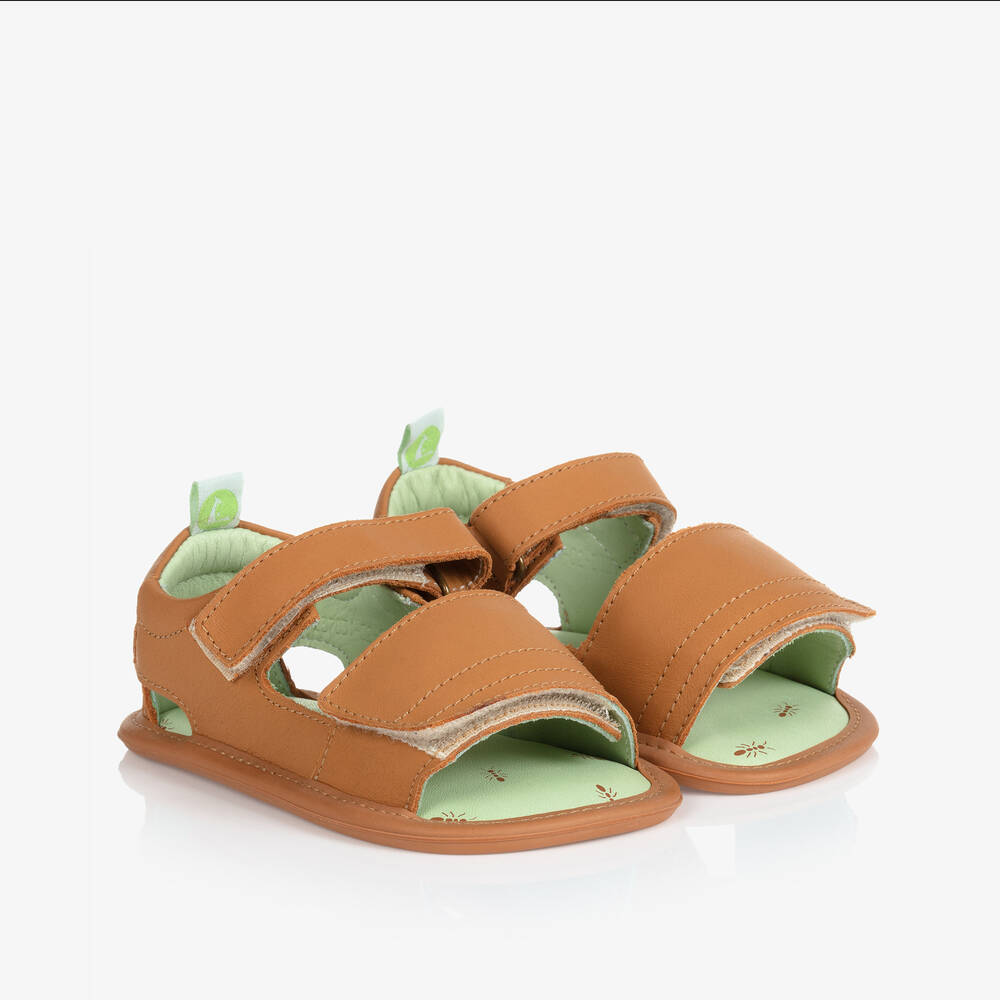 Tip Toey Joey-Коричневые кожаные сандалии для малышей | Childrensalon Outlet