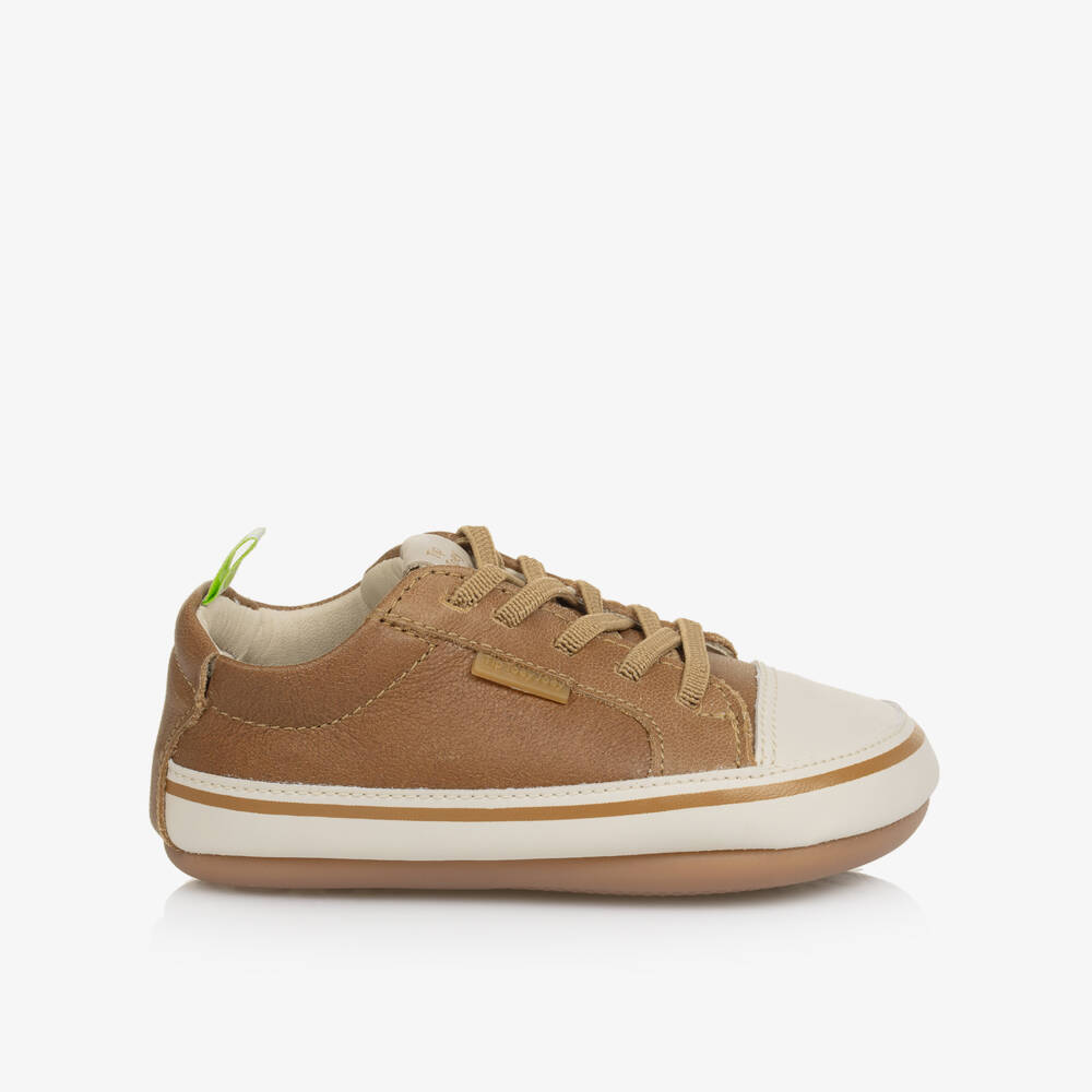 Tip Toey Joey-Brown Leather Baby Walking Shoes | Childrensalon Outlet