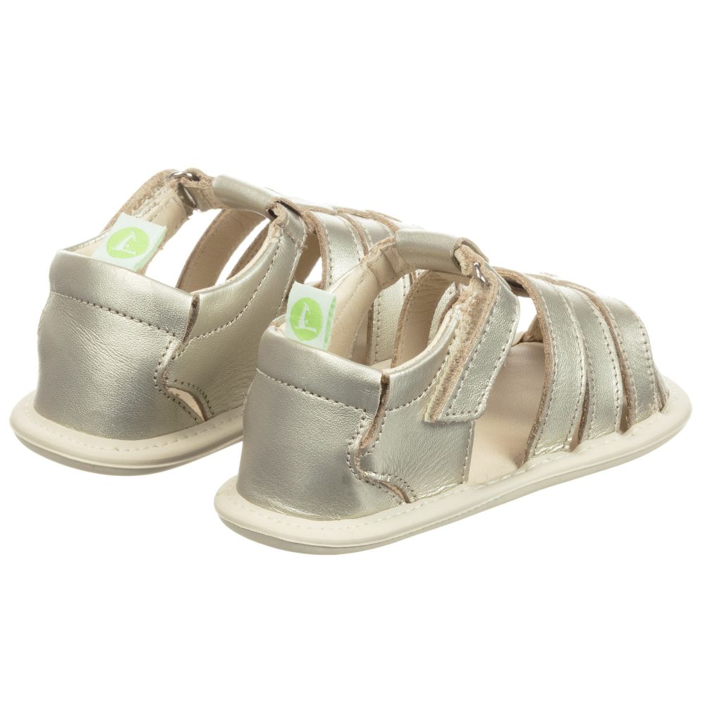 Tip Toey Joey-Gold Leather Baby Sandals | Childrensalon Outlet