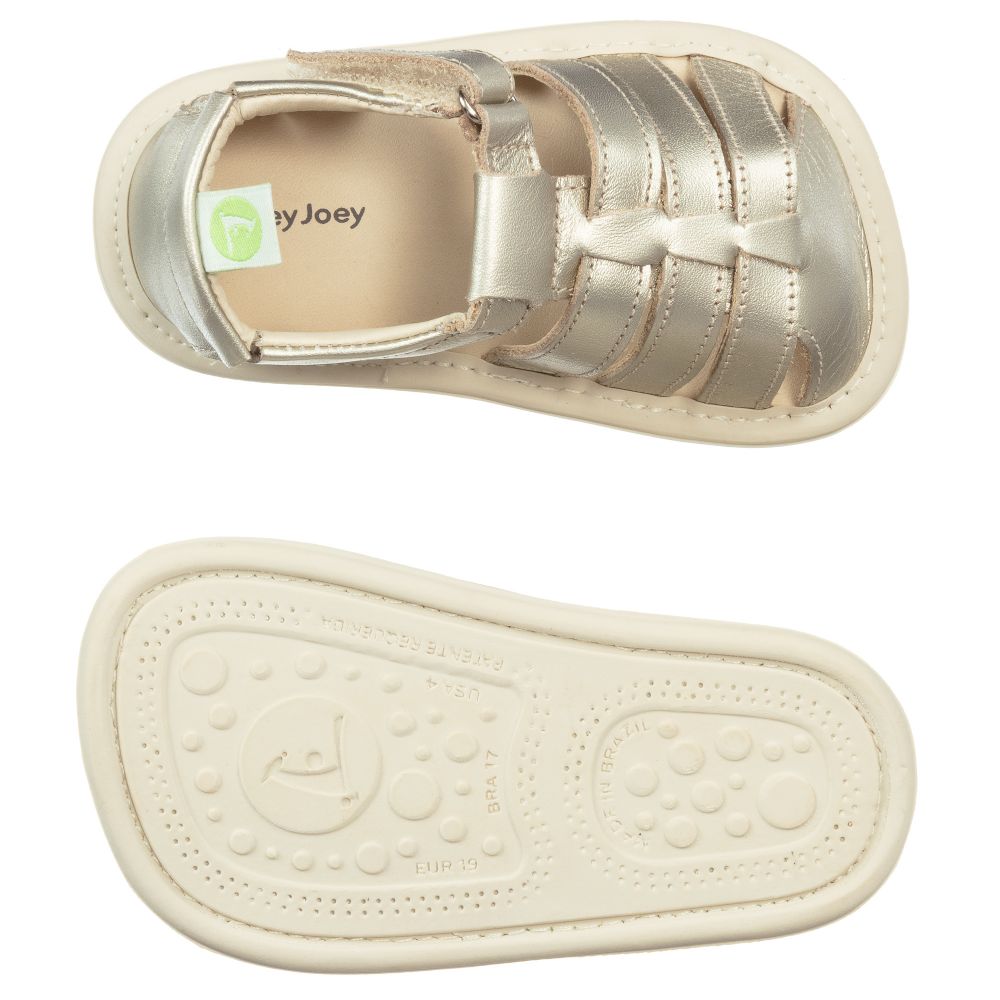 Tip Toey Joey-Gold Leather Baby Sandals | Childrensalon Outlet