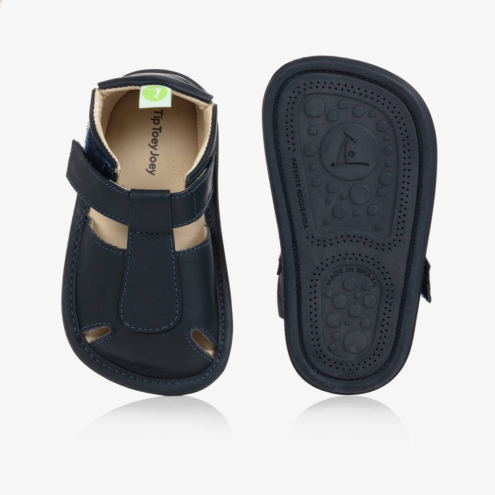 Tip Toey Joey-Синие кожаные сандалии для малышей | Childrensalon Outlet