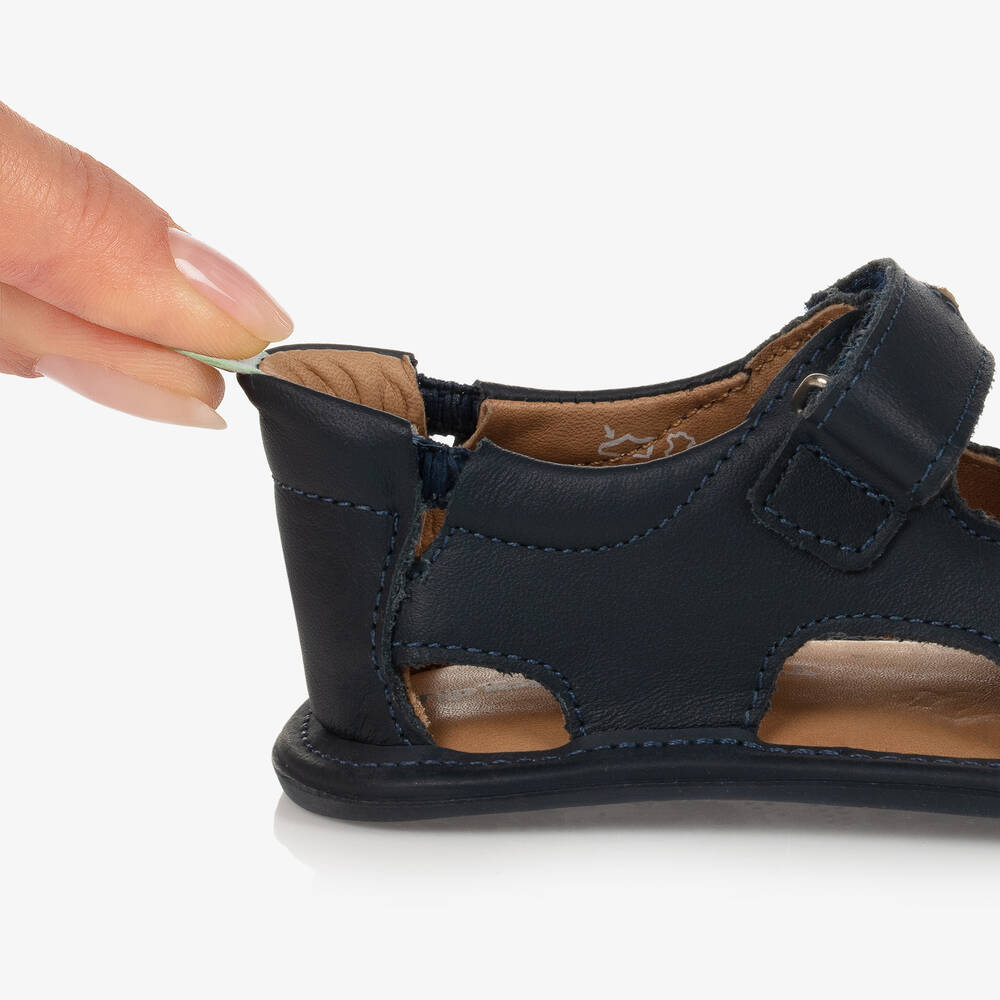 Tip Toey Joey-صندل جلد لون كحلي للأطفال | Childrensalon Outlet