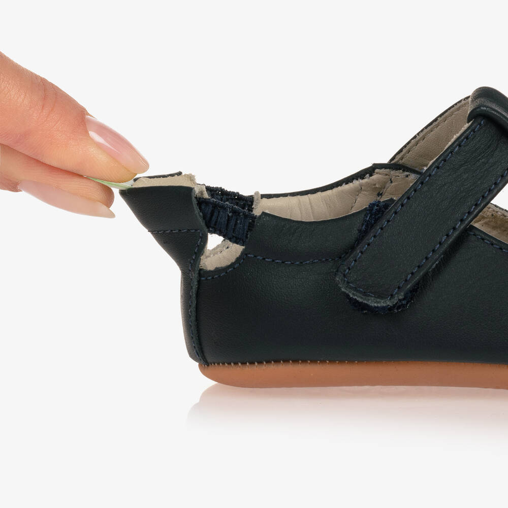 Tip Toey Joey-حذاء جلد لون كحلي للأطفال | Childrensalon Outlet