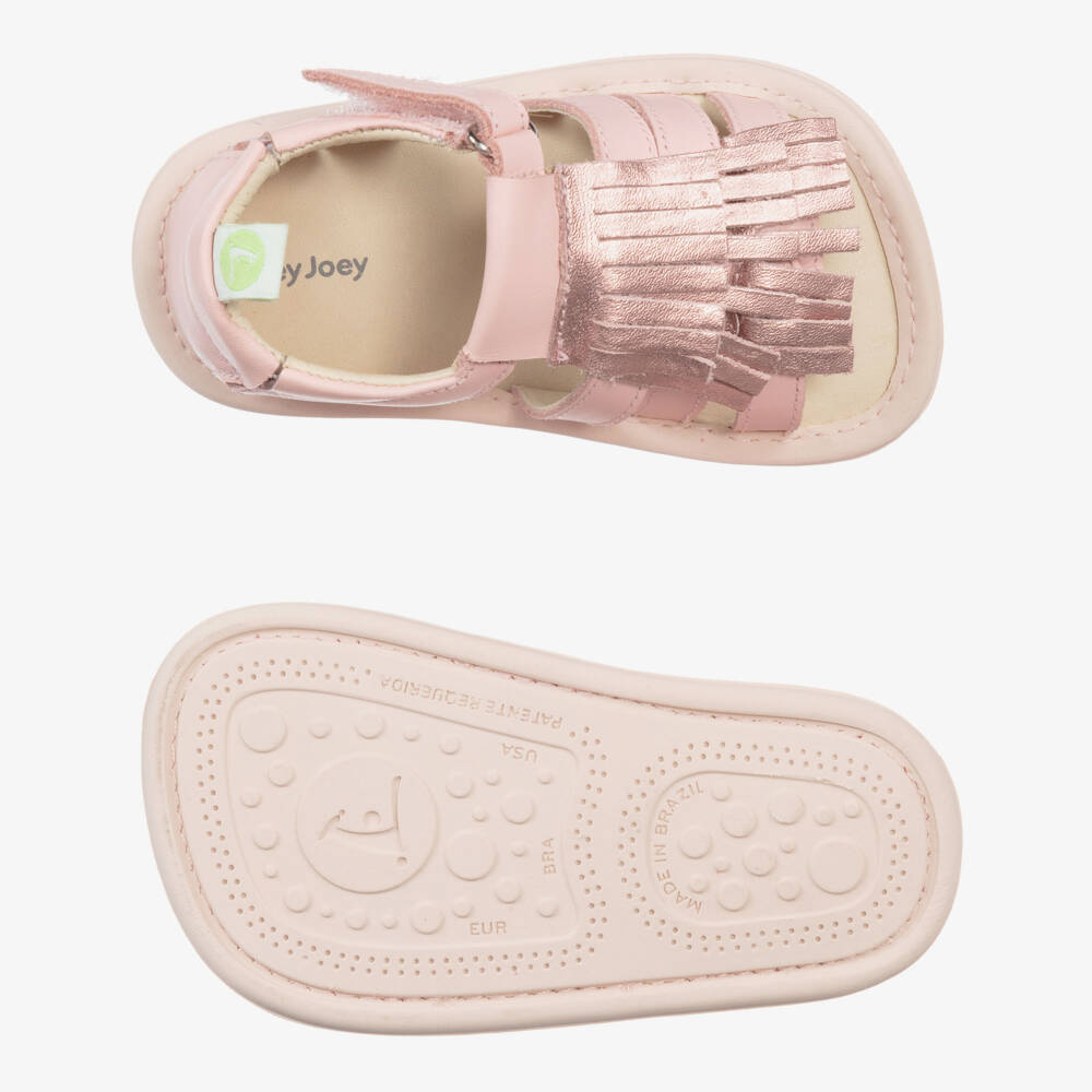 Tip Toey Joey-صندل جلد لون زهري للمولودات | Childrensalon Outlet