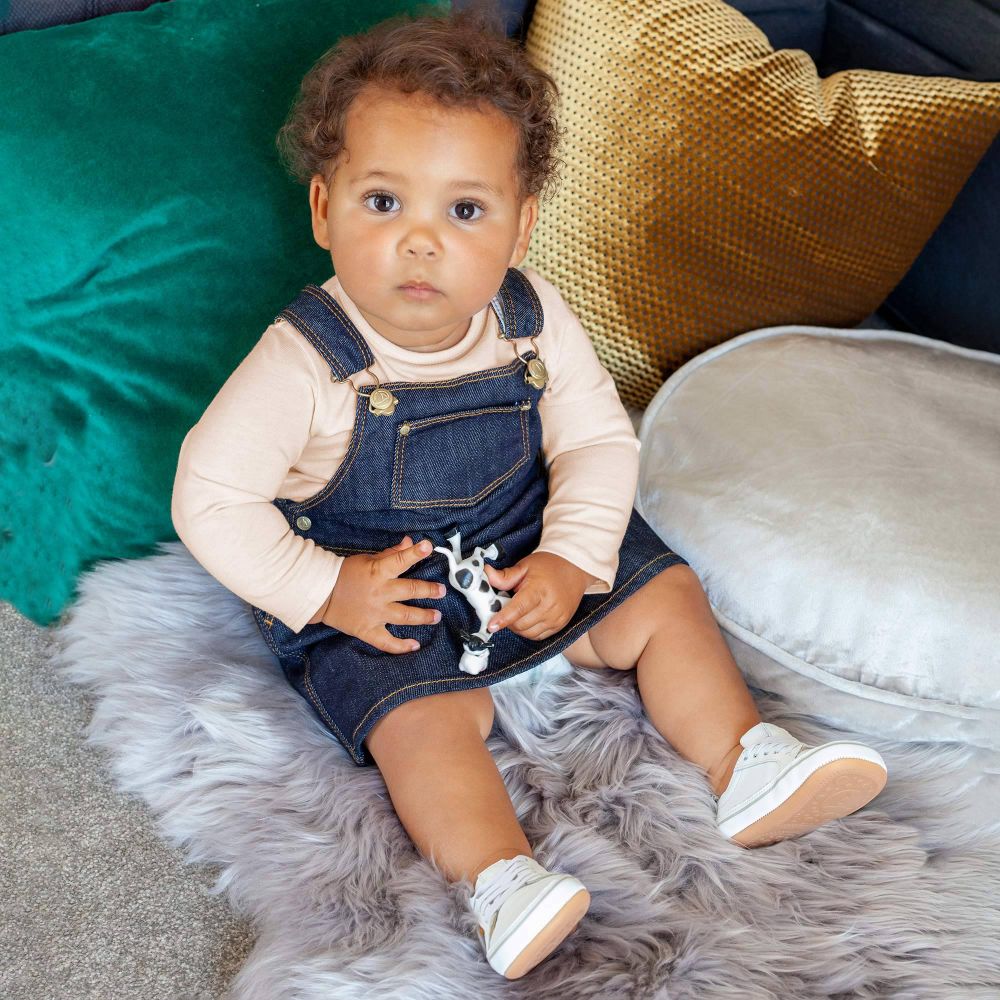 Infant white leather trainers cheap
