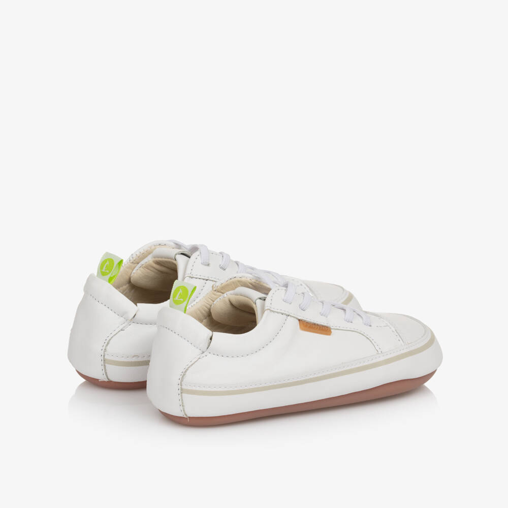 Tip Toey Joey-White Leather Early Walker Shoes | Childrensalon Outlet