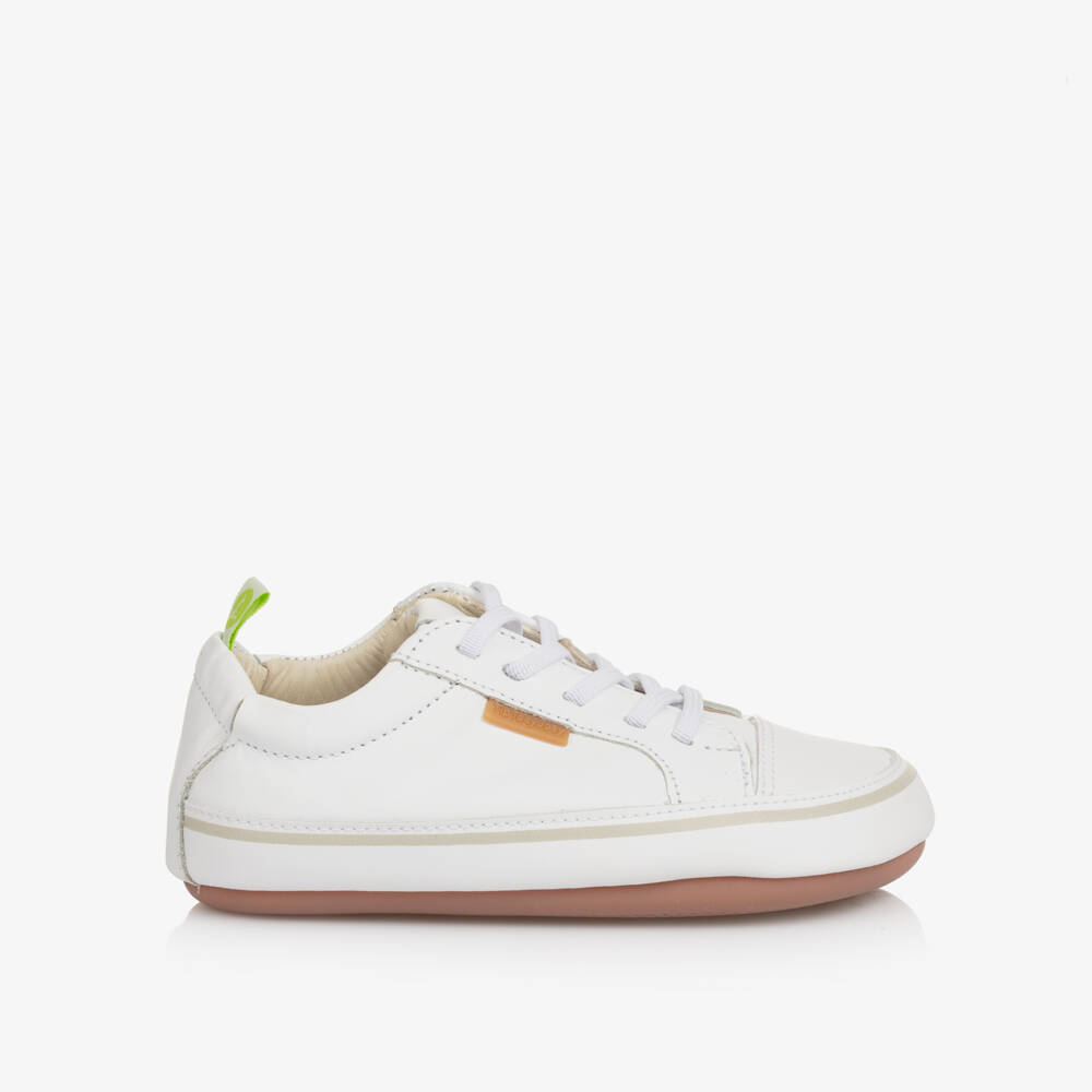 Tip Toey Joey-White Leather Early Walker Shoes | Childrensalon Outlet