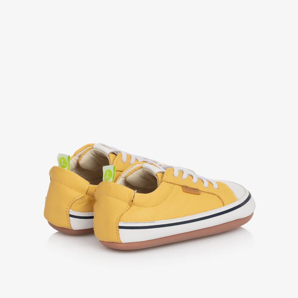 Tip Toey Joey-Yellow Leather Baby Walker Shoes | Childrensalon Outlet