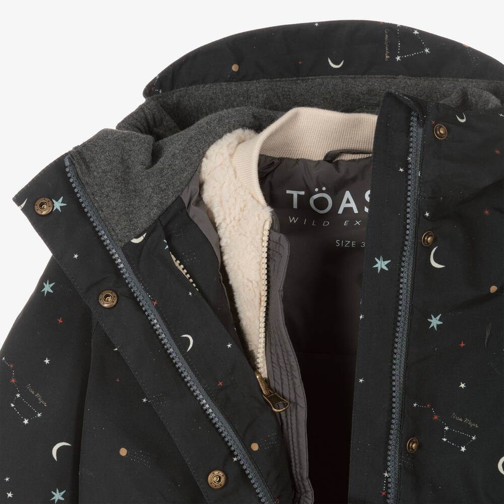 Töastie-Черно-кремовый непромокаемый дождевик 2-в-1 | Childrensalon Outlet