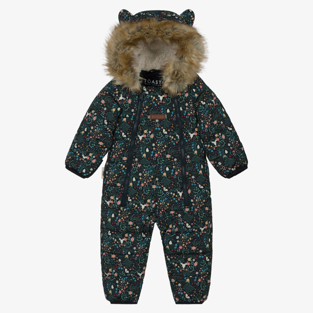 Töastie-Black Floral Snowsuit | Childrensalon Outlet