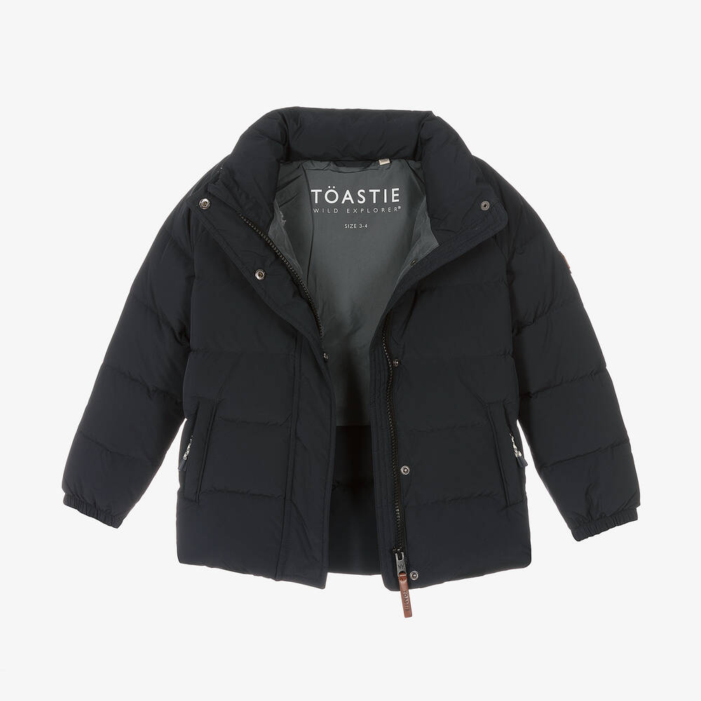 Töastie-معطف بافر لون كحلي مبطن بريش | Childrensalon Outlet