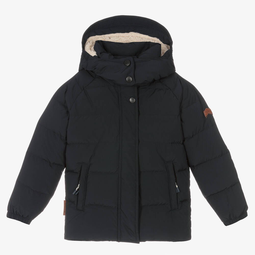 Töastie - Blue Down Padded Puffer Coat | Childrensalon