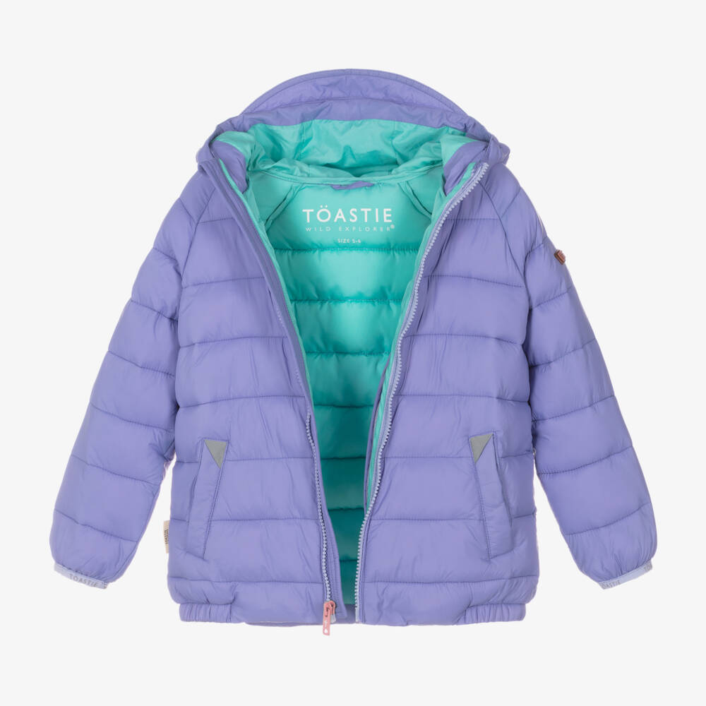Töastie-Girls Lilac Packable Hooded Jacket | Childrensalon Outlet