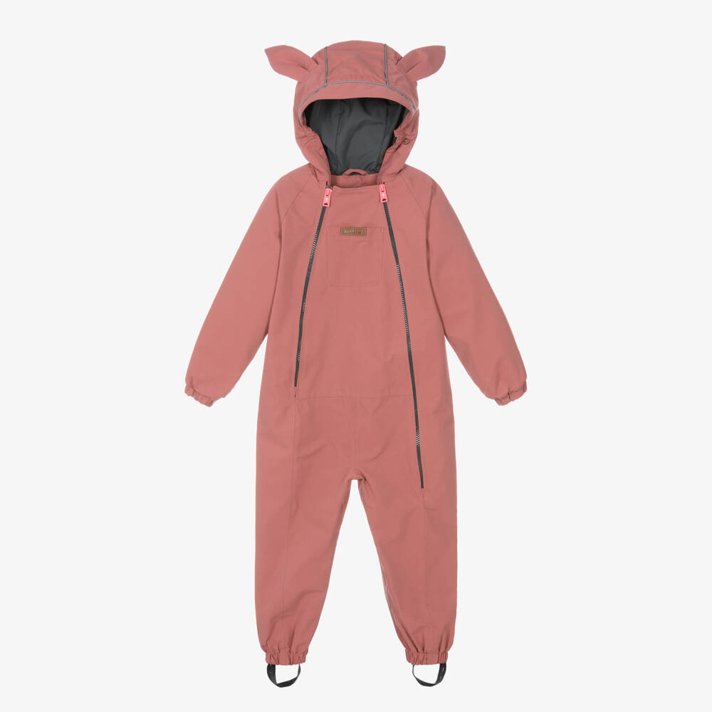 Töastie-Girls Pink Waterproof Bunny Rainsuit | Childrensalon Outlet
