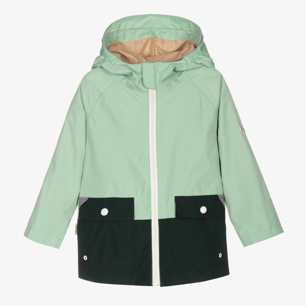 Töastie - معطف واقي من المطر وحقيبة حزام لون أخضر | Childrensalon
