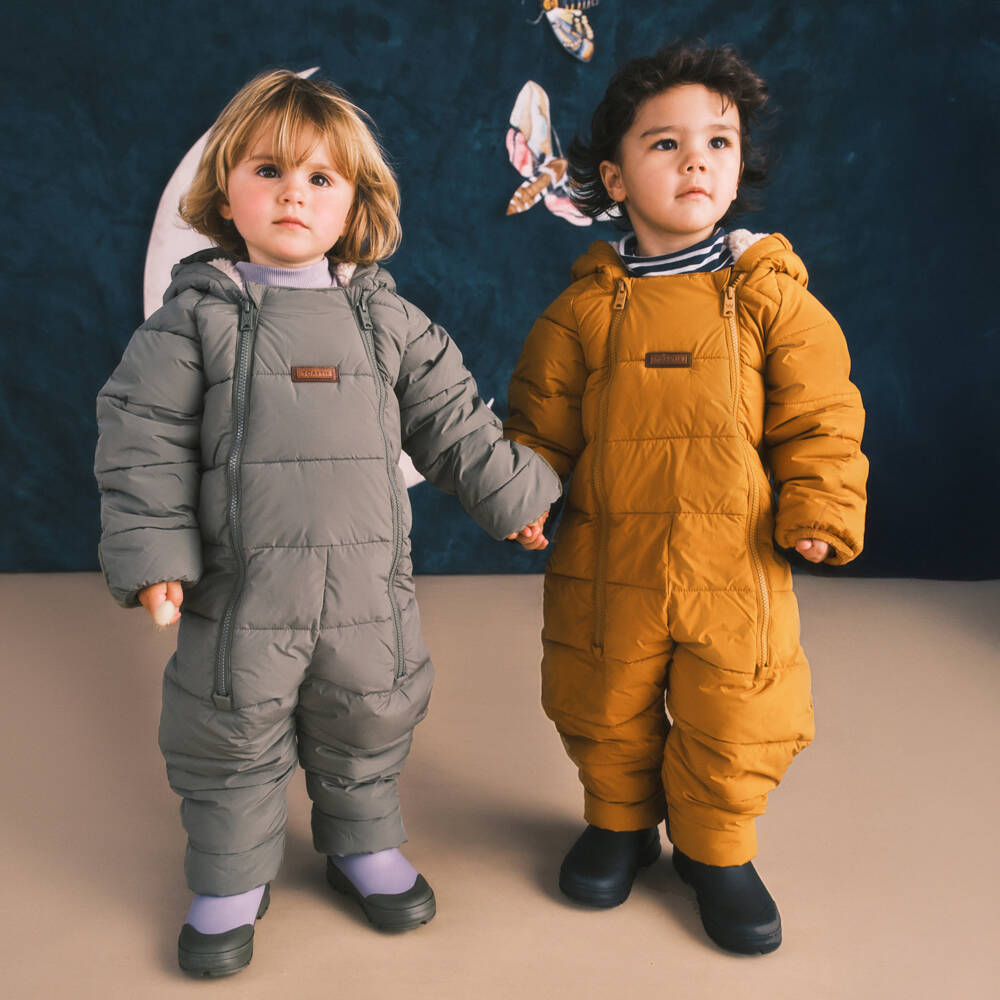 Töastie-Mustard Yellow Padded Snowsuit | Childrensalon Outlet