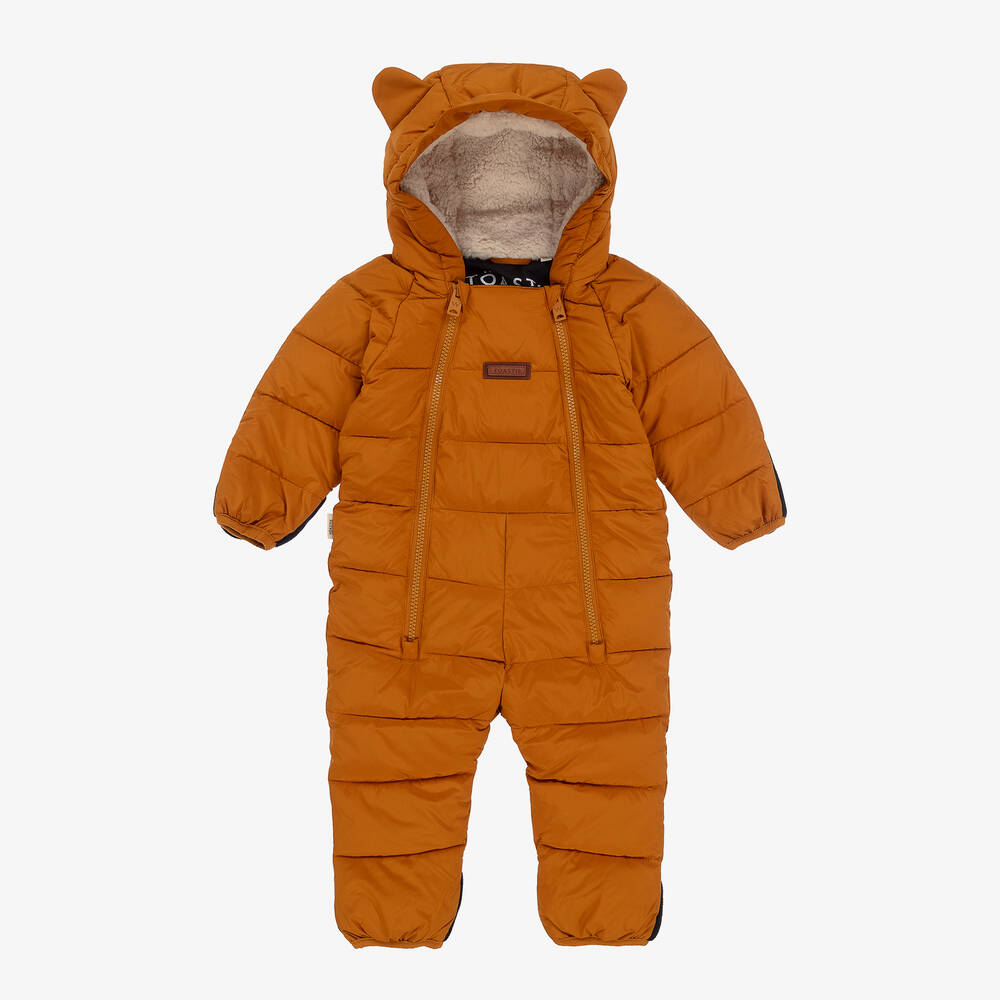 Töastie - Mustard Yellow Padded Snowsuit | Childrensalon