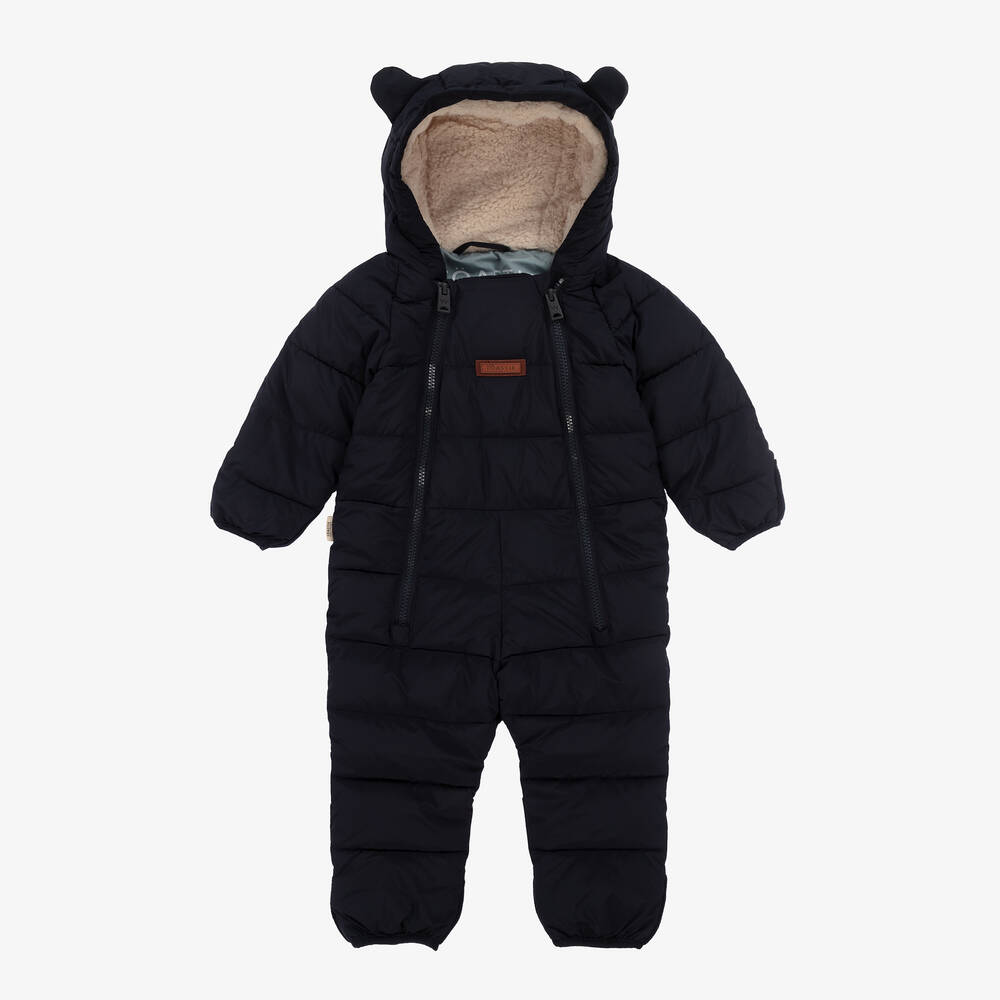 Töastie - Navy Blue Padded Snowsuit | Childrensalon