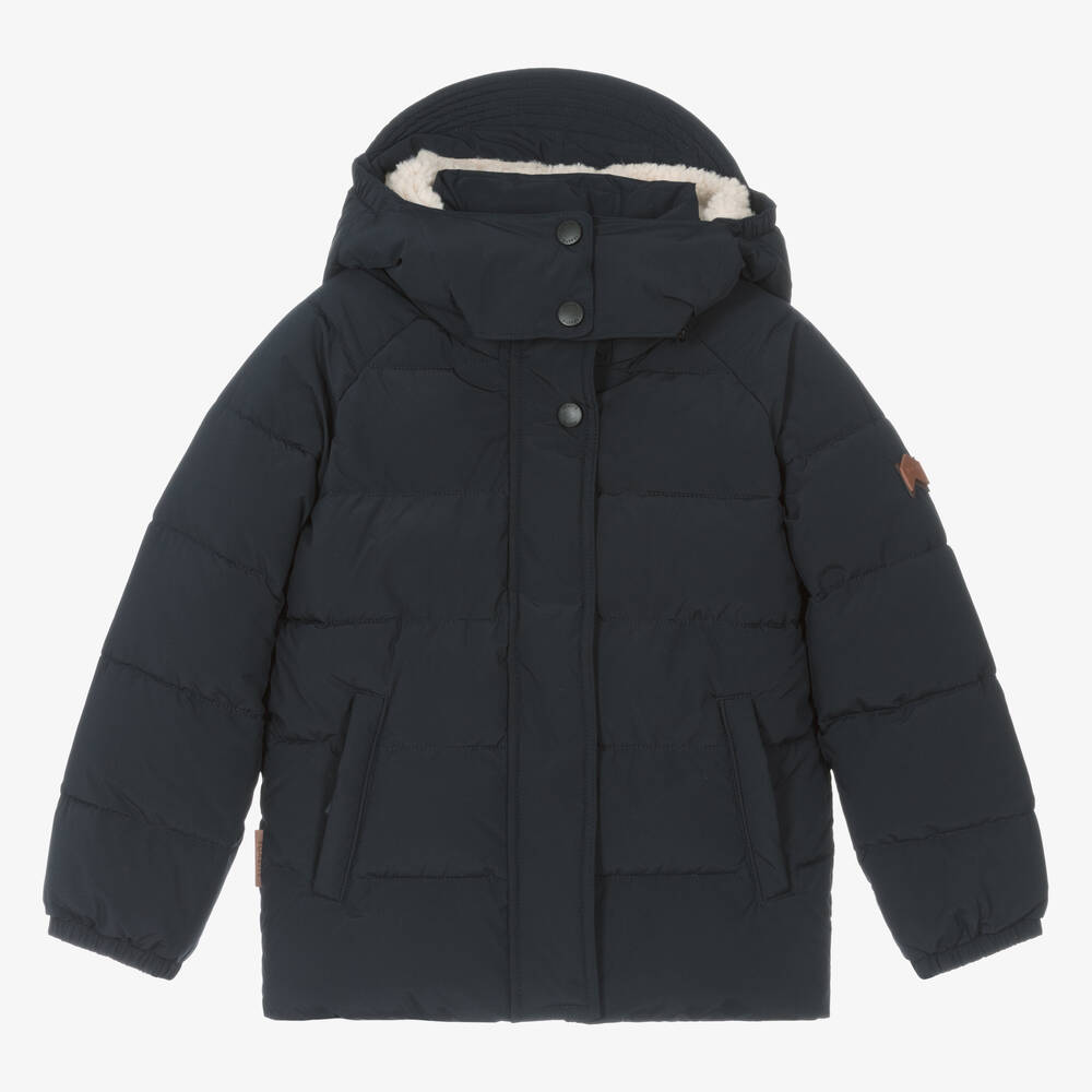 Töastie - Navy Blue Puffer Coat | Childrensalon